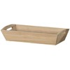Artemio Wooden Basket, Wood, Beige, 28 x 9 x 14