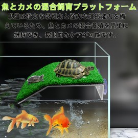 Jiayichengju turtle floating island large floating island sink table floating island turtle skylight sunbathing sink platform high color platform habitat climbing stone artificial green grass