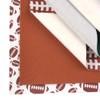David Angie Football Soccer Ball Printed Faux Leather Sheet PU