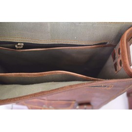 Komal's Passion Leather 11 Inch Sturdy Leather Messenger Satchel Bag (Brown)