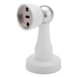 Door Holder Stopper, Magnetic Door Stop, Wall Floor Mounted Magnetic White Door Lock Door Holder, Stainless Steel Metal Soft Catch Door Stopper (White)