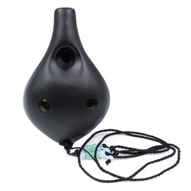 Alnicov 6 Holes Ocarina,Ceramic Smokey Brown Ocarinas,Glazed Ceramic,Beautiful Design,Perfect for Beginners