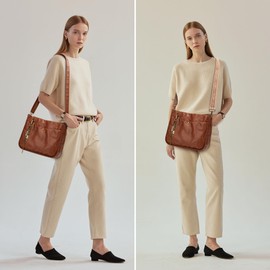 Worldlyda Crossbody Bags for Women Soft Vegan Leather Shoulder Bags Handbags and Purses for Women hobo bag (Brown)