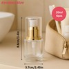 6Packs 20ml Clear Glass Lotion Pump Bottles Refillable Travel Cosmetic