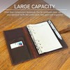 GDCELPA A6 Leather Binder Cover with Card Holder 6 Ring