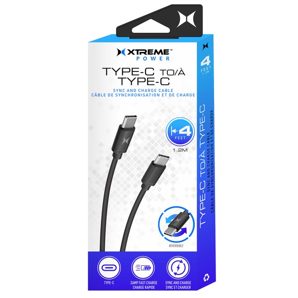 Xtreme Type-C to Type-C Sync and Charge Cable, Works with