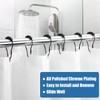 Shower Curtain Rings,Shower Curtain Hooks,Rust Proof Secure Lock Ring Clips