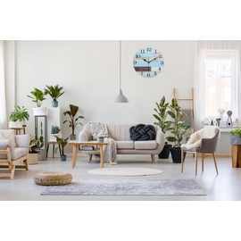 keivmlvt 32.5 CM /13 Inch Modern Wall Clock Silent Non-Ticking Decorative Timepiece for Kitchen, Living Room, and Office