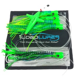 LOBO LURES #215 Skipjack Hybrid Skipjack Hybrid UV Splash Tuna Mahi Marlin Trolling Lure Daisy Chain MAHI Green