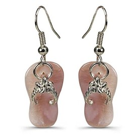 Sandal, pink mother-of shell-Pearl Earrings