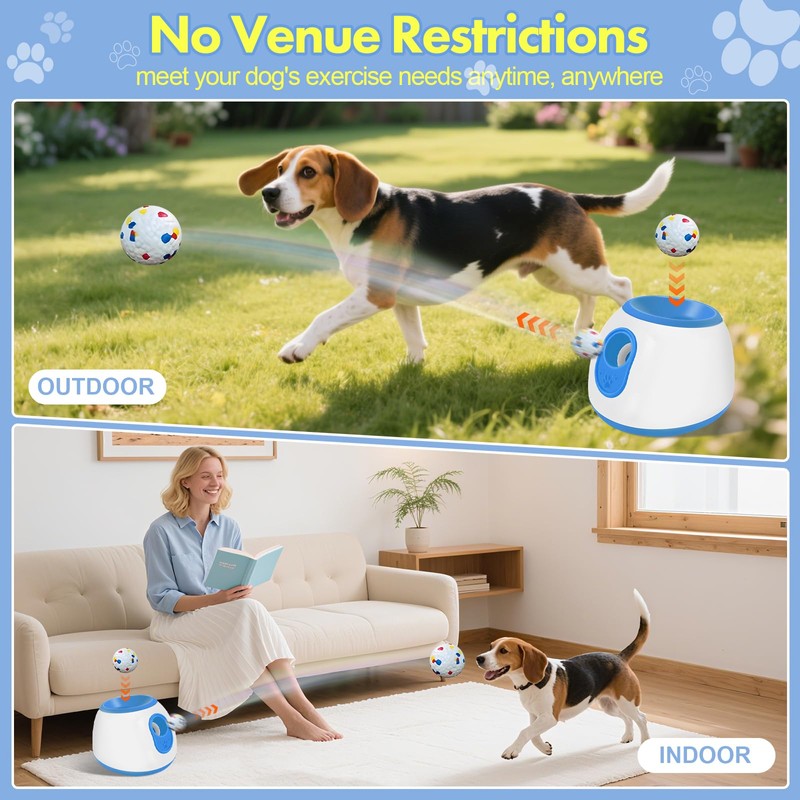 Deeteck Automatic Dog Ball Launcher for Small and Medium Dogs