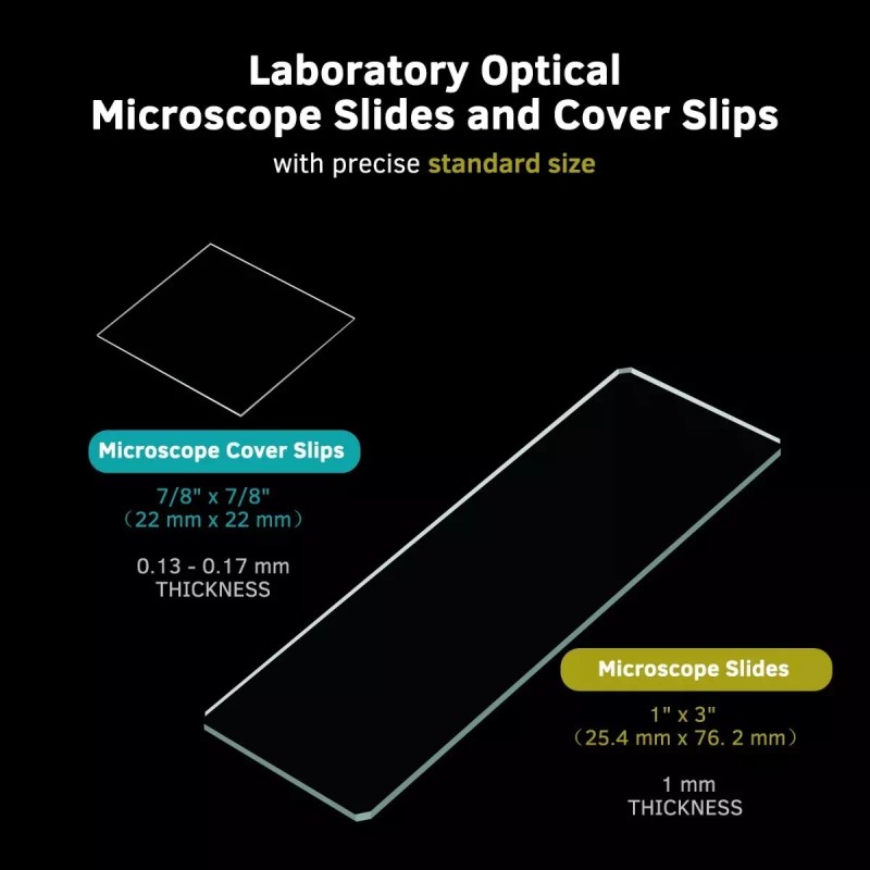 Generic 100pzs De Portaobjetos Y 100 Cubreobjetos Para Microscopía