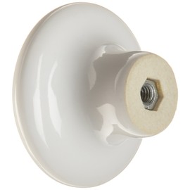 Laurey 1842 1 1/2-Inch Porcelain Knob, White with Ring