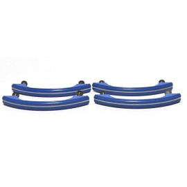 4 VINTAGE  MATCHING RETRO BLUE DRAWER OR CABINET PULLS