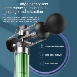 Deep Tissue Percussion Massage Gun with 10 Massage Heads & 7 Speed Levels, Super Quiet Portable Electric Muscle Massager for Athletes and Recovery