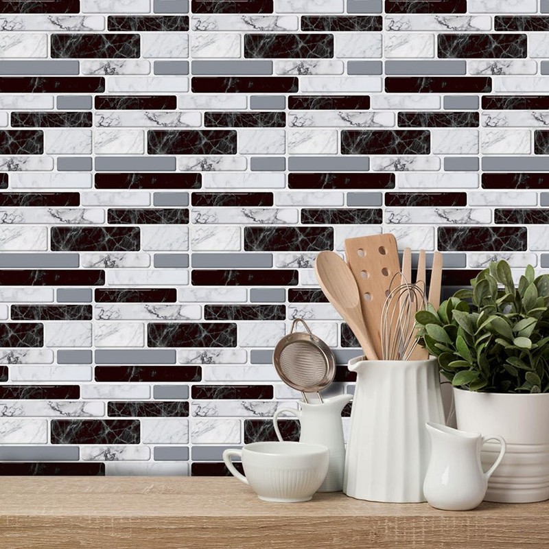 9 Unids Autoadhesivo Azulejo de La Pared Mosaico Pegatinas de