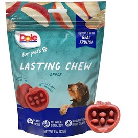 Dole Apple Flavor Dog Treats, Small Breed, 8oz, 10ct | Real Fruit, No Wheat, Corn, Soy, Artificial Flavors, Colors, or Preservatives