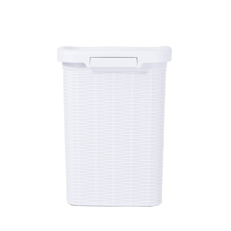 Stefanplast Elegance Bathroom Dustbin, White, 20.5 x 20.5 x 28