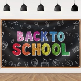Welcome Back to School Backdrop Banner Decorations First Day of School Banner Decorations for Classroom Preschool Elementary School Large Fabric 5.9x3.6ft