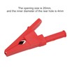 10pcs Electric Test Clip Brass Red Black 4mm/0.2in Hole 20mm/0.8in