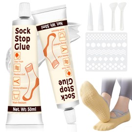 AstraVox Sock Stop 100 ml, Pack of 2 Liquid Sock Stoppers, Stopper for Socks, Bath Mats, Shoes, Yoga Mats etc., Excellent Slip Resistance, Transparent, Waterproof and Washable