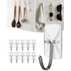 ispneay 20 Pack Clear Small Adhesive Wire Toggle Hooks Strips