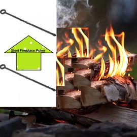 Unibos Have Duty Black Cast Iron Poker Fireside Coal Open Fire Wood Burner Stoves - 460mm - 18'' Home Fireside Acce Fireside Companion Poker New