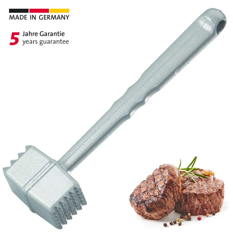 Westmark Fleischhammer, Länge: 21,5 cm, Aluminium, lebensmittelechte Spezialbeschichtung, Robusto, Silber,
