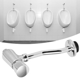 Urinal Flush Valve, G1/2 Water Saving Manual Flush Valve Copper Urinal Flush Valve Set Wall Mounted Hand Press Flushing Urinal Flushing Tool for Bathroom Toilet