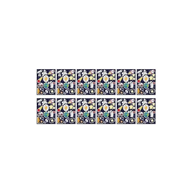 HENBRANDT 12 x Space Sticker Sheets