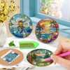 Bowetile 9PCS Diamond Art Coasters Kit with Holder, Stained Glass