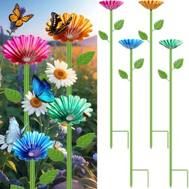 Bee Watering Station for Garden, Bee Feeders for Outside – Metal Flower-Shaped Bee Cups and Butterfly Waterer – Outdoor Pollinator Water Feeder, Bees Baths Garden Yard Decor