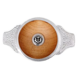 Kilts Wi Hae Wooden Scottish Clan Crest Toasting Quaich - Armstrong