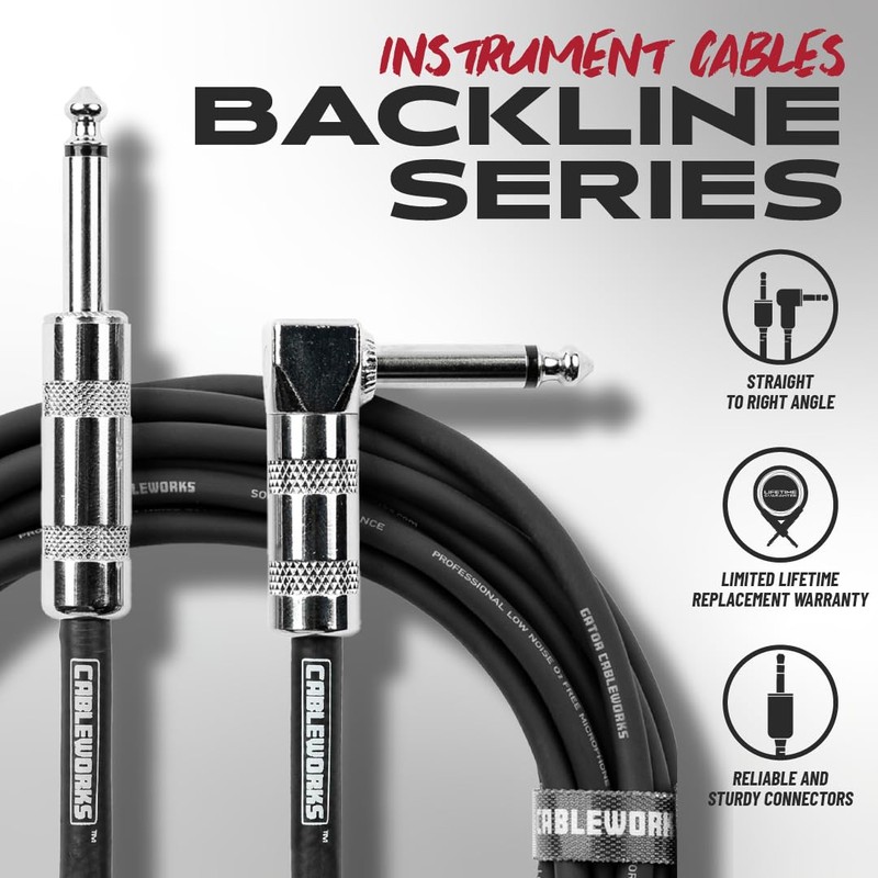 Gator Cableworks GCWB-INS-6INRA Backline Series 6-inch Instr./Patch