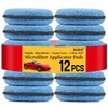 Sukh 12 Pack Microfiber Foam Car Wax Applicator Pad -