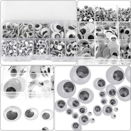 Ojos Móviles Autoadhesivos Accesorios Decorativos de Plástico 600 Piezas para Muñecas y Peluches para para Proyectos DIY y Manualidades Proyectos DIY Manualidades