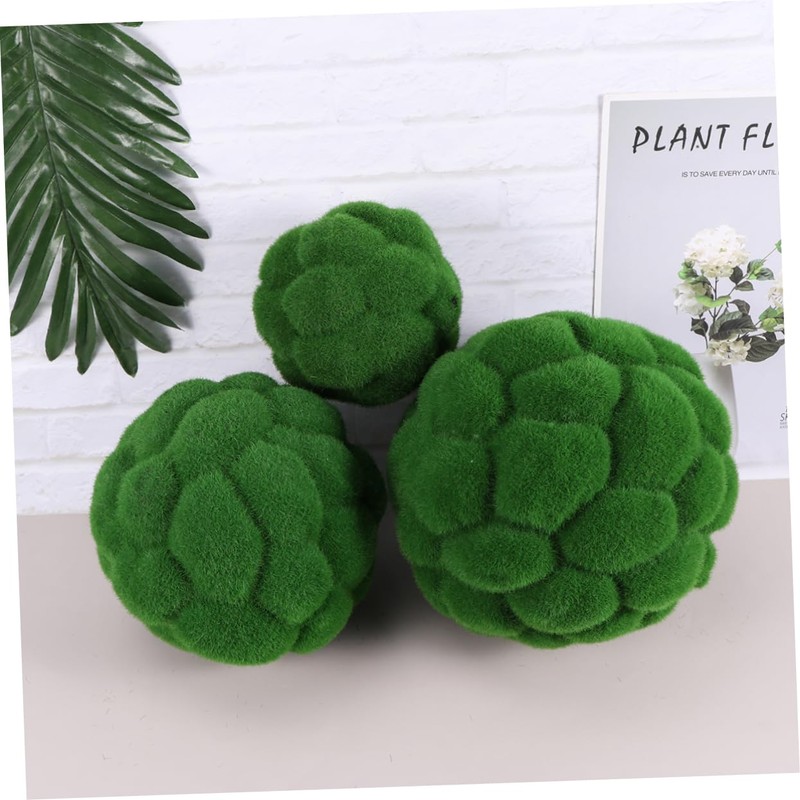BIUDECO DIY Landscaping Essential 15cm Realistic Artificial Moss Ball for