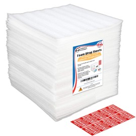 50 Sheets of Mighty Gadget Moving Supplies Extra Thick 1/8” Foam Sheets Packing Supplies Packing Foam works like Packing Paper plus 10 Fragile Stickers Handle with Care Warning Packing/Shipping Labels