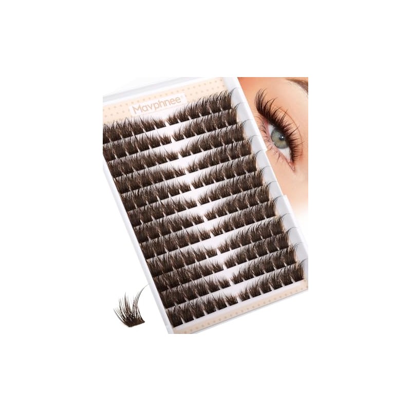 Brown Lash Clusters Pre-Mapped Eyelash Clusters Cat Eye Cluster Eyelash