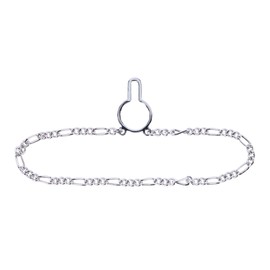 Trafalgar Men's Sutton Sterling Silver Figaro Tie Chain, Silver