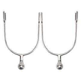 Espuelas de Caballo de Acero Inoxidable, Espuelas Occidentales con Bola de Rodillo para Ecuestre, Equitación, 2 Piezas de Espuelas de Caballo para Mujer