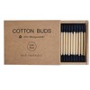 400pcs Black Cotton Swabs for Makeup & Ear Cleaning Set