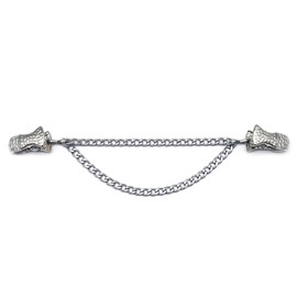 AOAODIMP - Pinzas para cuello de cadena, clips de solapa, suéter, vestido de guardia, clip de capa, broches, Metal, Sin gemas.