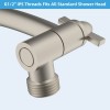 Hibbent 16" Solid Brass Shower Head Extension Arm with 2