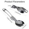 2 Pcs Foldable Cutlery Stainless Steel Folding Spork Lightweight Outdoor