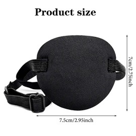 GWAWG Eye Patch 2PCS Adjustable Eye Patches, Medical Eye Patch, Amblyopia Lazy Eye Patches for Left or Right Eyes, Black