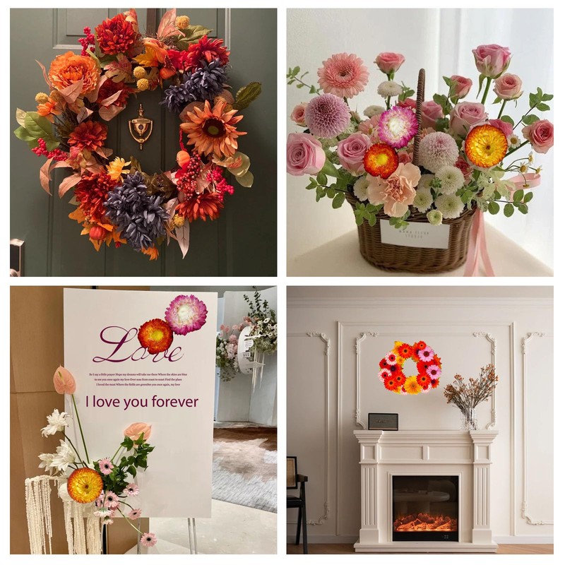 Pack of 30-40 dried flower heads for wedding and autumn