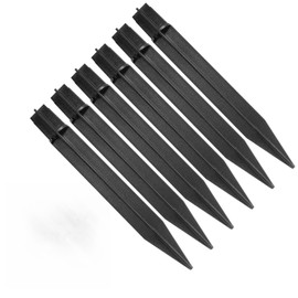 Litoexpe 6 Pcs 8.27 Inch Reinforced Ground Spikes, Solar Lights Stakes ABS Plastic Replacement Stakes for Garden Pathway Lamps (Inside Diameter 0.83 Inches)