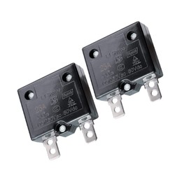 ZOOKOTO 2Pcs 25A Automatic Thermal Circuit Breaker Thermal Overload Protector 25Amp L1 Series 125-250V AC 50V DC Automatic Reset Relay Fuse Thermal Switch Circuit Breaker Current Overload Protector