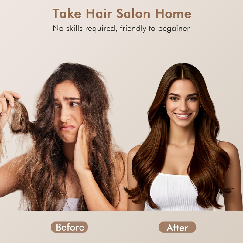 2-in-1 Blow Dryer Brush & Hair Straightener, Ionic & Ceramic